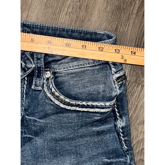 Shyanne Womens Bootcut Jeans 28W x 34L Distressed Denim 100% Cotton - Picture 9 of 10